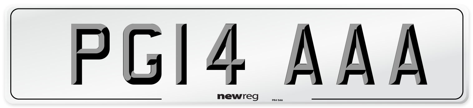 PG14 AAA Number Plate from New Reg